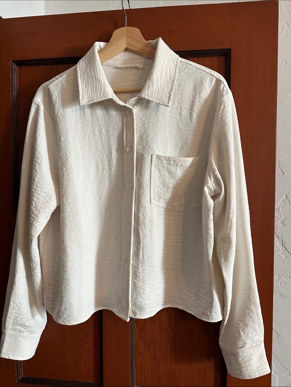 Lush Cream Women’s Button-Down Shirt